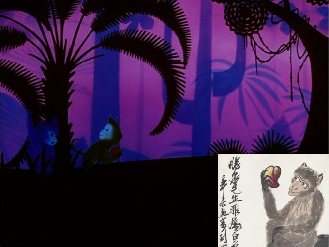 "Les singes qui veulent attraper la lune" de Zhou Keqin (1981)